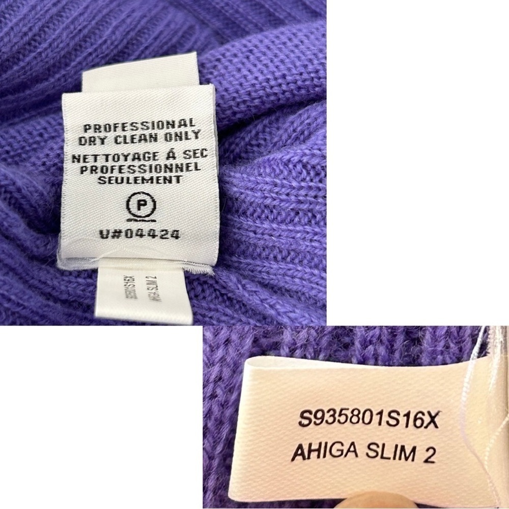 Diane Von Furstenberg High Neck Wool/Cashmere Lavender Tunic Sweater Size XS - Picture 9 of 14